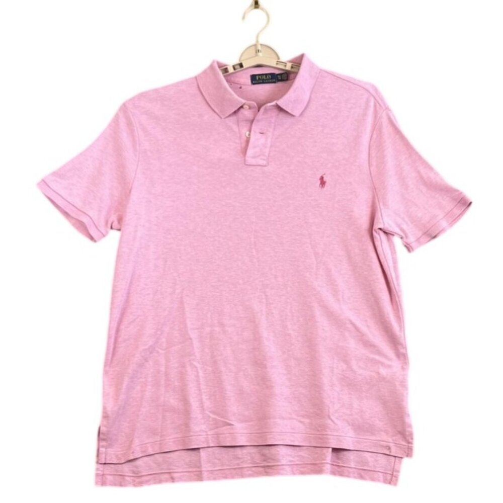 Polo Ralph Lauren Mens XL Polo Shirt Pink Short Sleeve Knit Pony Cotton Casual